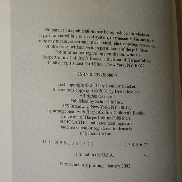 Series Unfortunate Events Lemony Snicket Book 3 6 9 Junior Fiction Children's - Picture 12 of 16